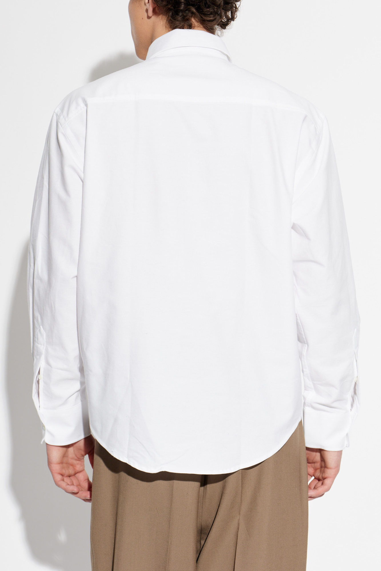 White Shirt with embroidered logo Ami Alexandre Mattiussi - Vitkac